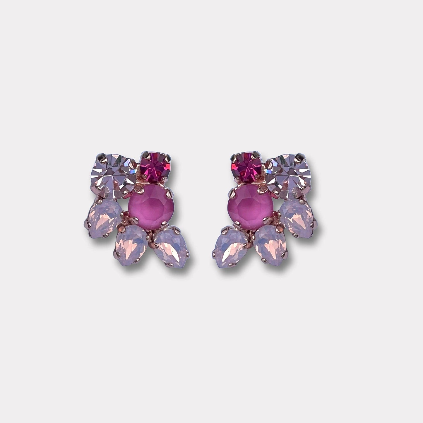 Carolina Pink Rosegold. Deze statement-oorbellen van Farfino kunt u kopen bij de enige Farfino winkel/shop (Damice)