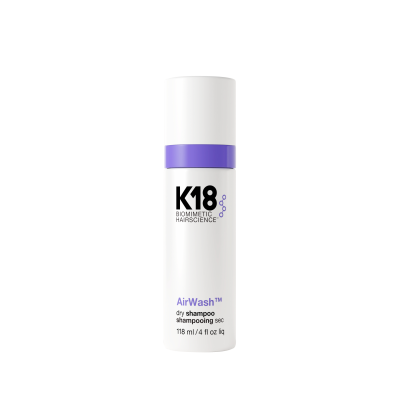 K18 Airwash droogshampoo; verfris je haar zonder water. Lichtgewicht, residuvrij, en ideaal voor snelle touch-ups. bestel vandaag nog!