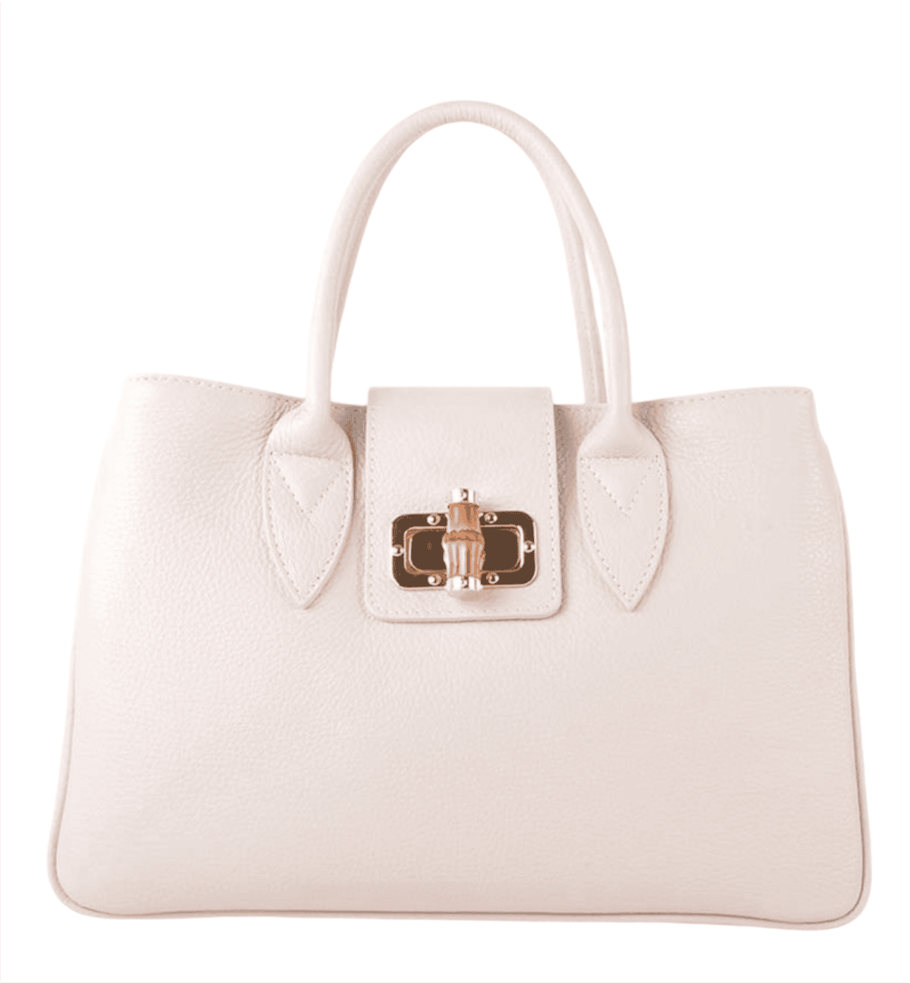 lederen handtas off-white van het merk giuliano. made in Italy