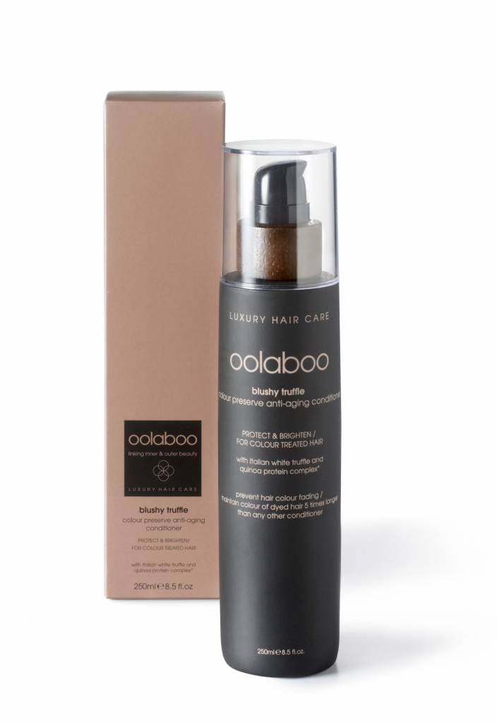 oolaboo blushy truffle conditioner 250 ml voor gekleurd haar. extra voedende conditioner