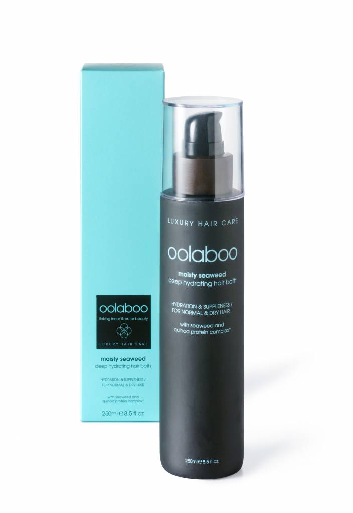 oolaboo moisty seaweed hair bath 250 ml, hersteld de vochtbalans in het haar.