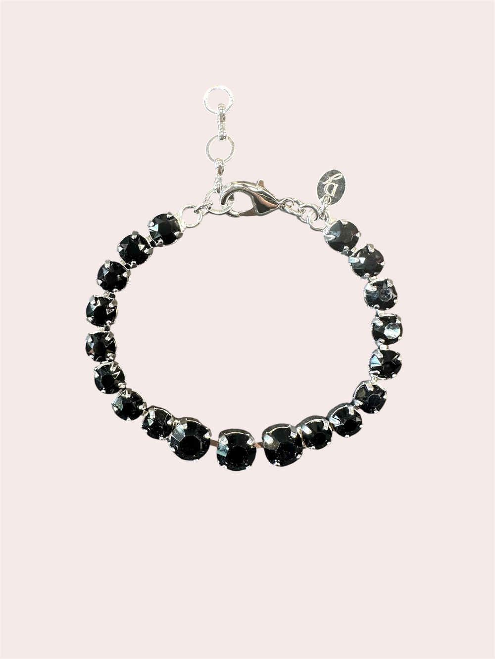 DAMICE Blush Zwarte Armband Zilver - Swarovski Stenen Perfect Cadeau