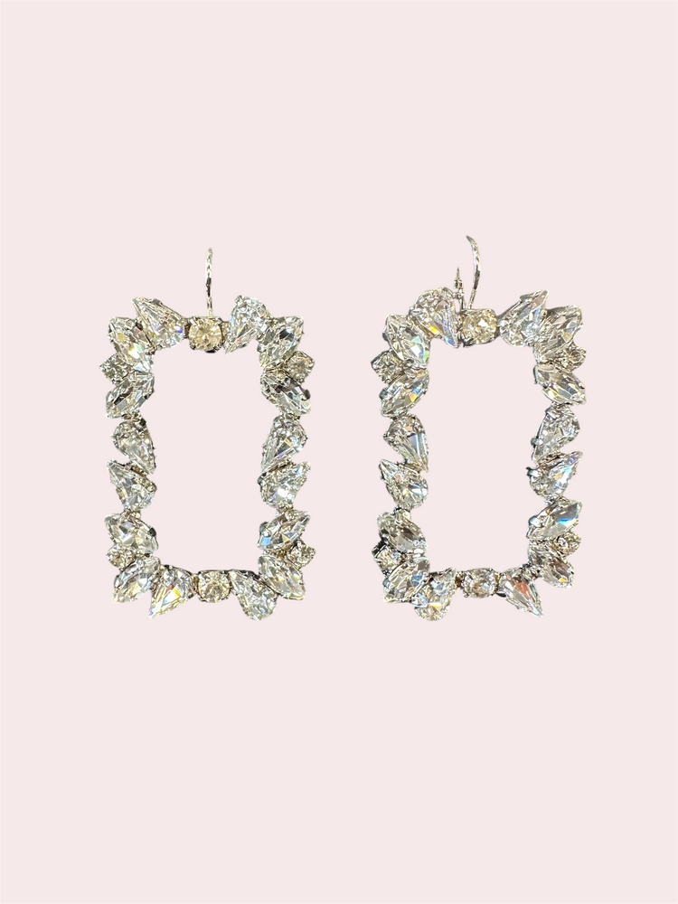catha swarovski oorbellen silver 