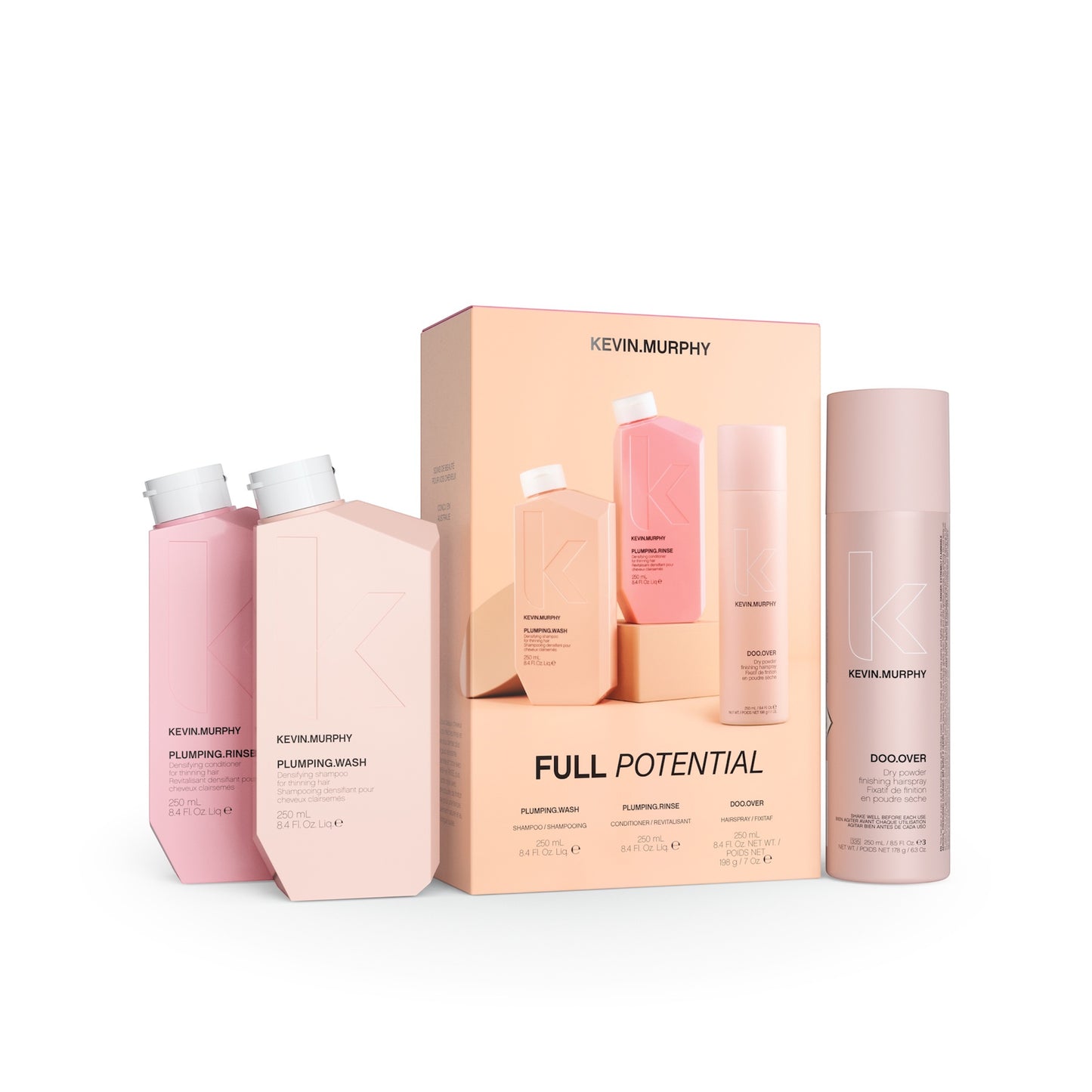 Kevin Murphy Full Potential Box met PLUMPING.WASH, PLUMPING.RINSE en DOO.OVER volume haircare set