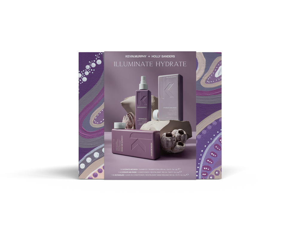 Kevin Murphy Illuminate Hydrate Holiday Set met 3 producten - Hydrate Me Wash, Rinse en Un.Tangled leave-in conditioner