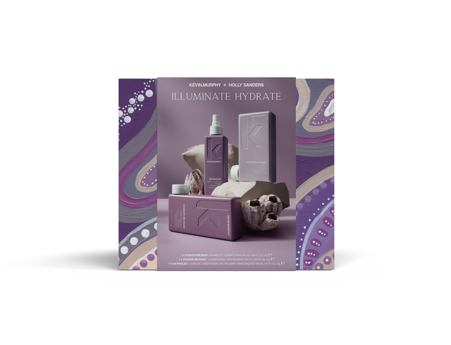 Kevin Murphy Illuminate Hydrate Holiday Set met 3 producten - Hydrate Me Wash, Rinse en Un.Tangled leave-in conditioner