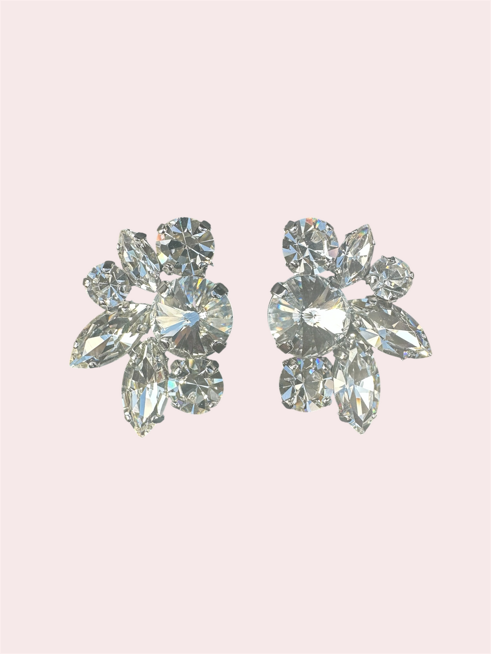 Zilver Statement Oorbellen - Heldere Swarovski Cadeau