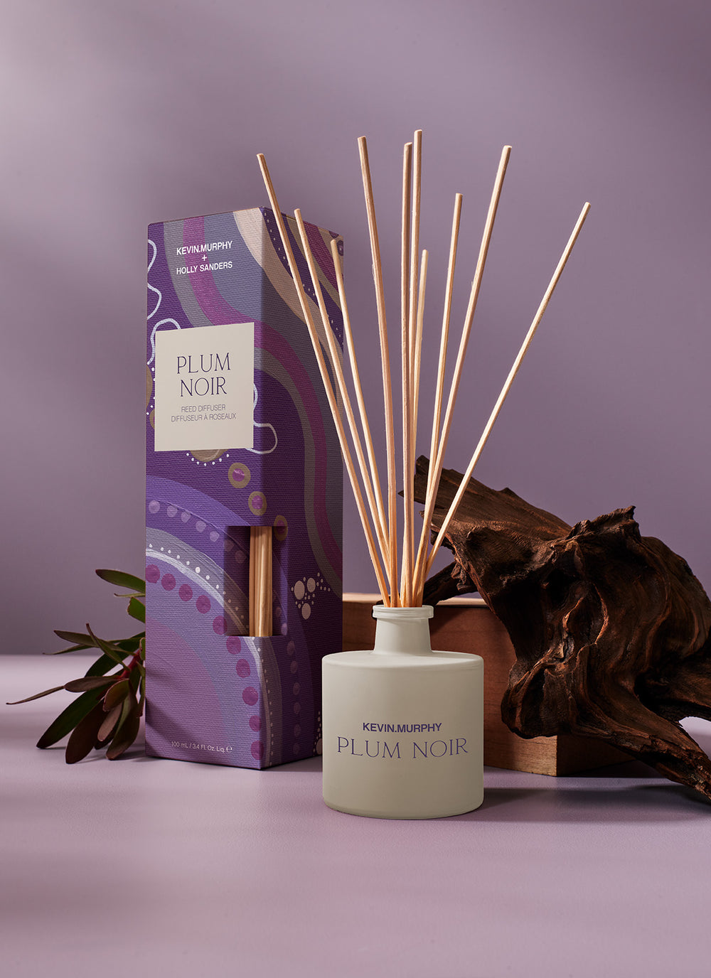 Limited Edition Plum Noir Geur Diffuser 100ml - Luxe Geurstokjes