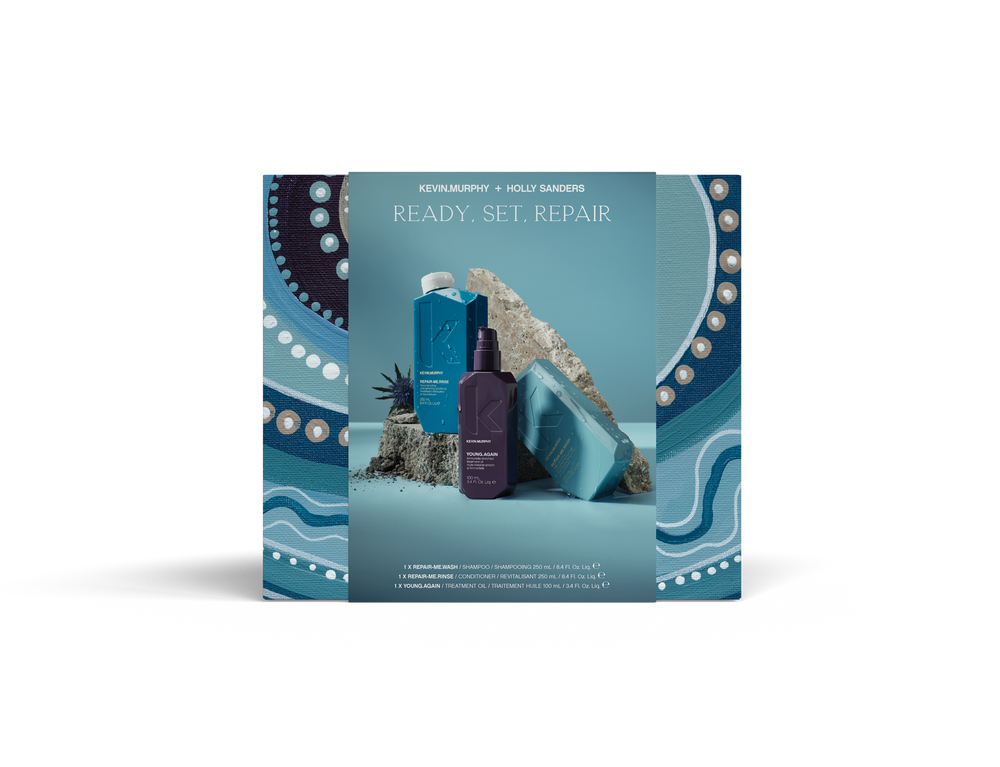 Kevin Murphy Ready, Set, Repair Cadeaubox met 3 producten - Repair Me Wash, Rinse en Young Again Oil voor beschadigd haar