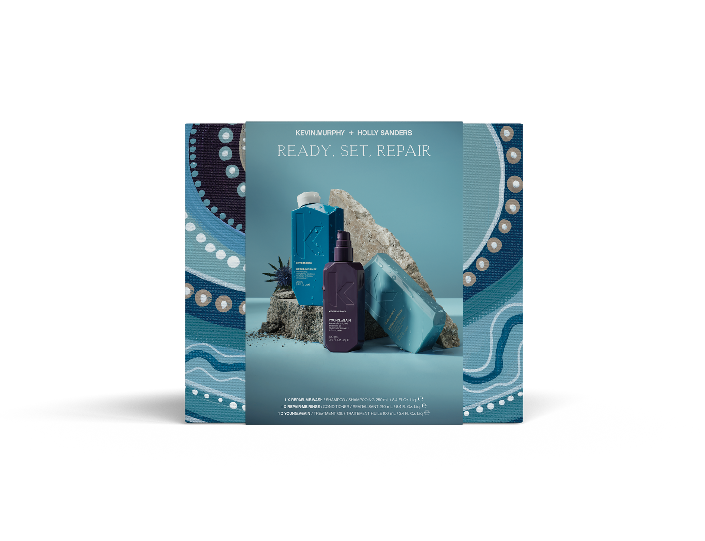 Kevin Murphy Ready, Set, Repair Cadeaubox met 3 producten - Repair Me Wash, Rinse en Young Again Oil voor beschadigd haar